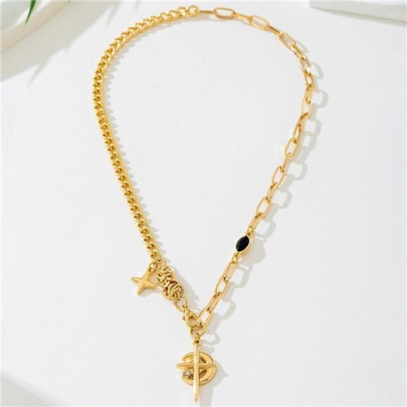 18K Gold-Plated Cross Pendant Necklace - Picture 6 of 7